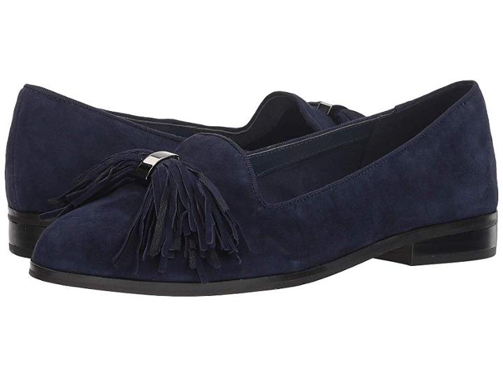 Anne Klein Dixie Flat (navy Suede) Women's Shoes