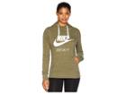 Nike Sportswear Gym Vintage Hbr Hoodie (olive Canvas/sail) Women's Sweatshirt