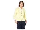 Calvin Klein Three-button Zip Pocket Jacket (zest) Women's Coat
