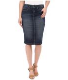Blank Nyc Denim Pencil Skirt In Denim Blue (denim Blue) Women's Skirt