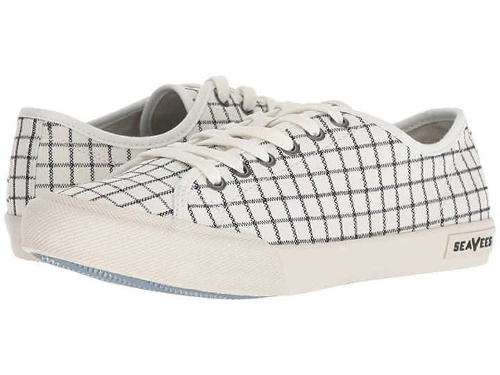 Seavees Monterey Embroidery (white Windowpane) Women's Shoes