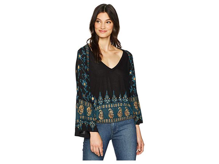 Free People Medallion Top (black) Women's Clothing