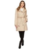 Vince Camuto Asymmetrical Belted Trench (khaki) Women's Coat