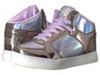 Skechers Kids Energy 10943l Lights (little Kid/big Kid) (gunmetal/purple) Girl's Shoes