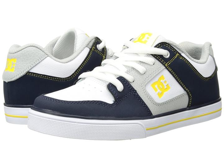 Dc Kids Pure (little Kid/big Kid) (navy/grey) Boys Shoes