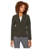 Tahari By Asl Bi-stretch Two-button Jacket (olive) Women's Coat