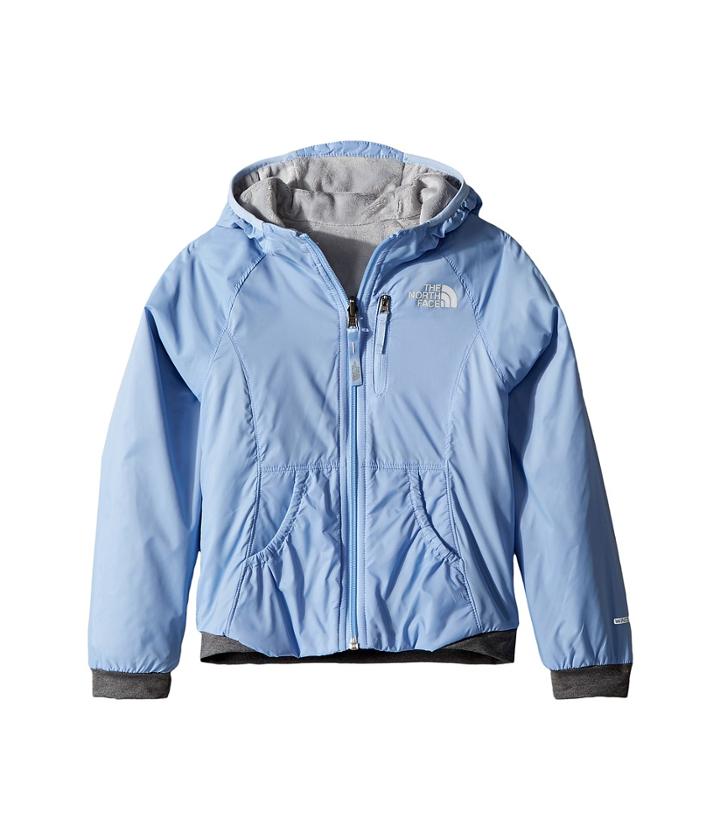 The North Face Kids Reversible Breezeway Wind Jacket (little Kids/big Kids) (collar Blue) Girl's Coat