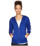 Adidas Essentials Linear Full Zip Hoodie (mystery Ink/white) Women's Sweatshirt