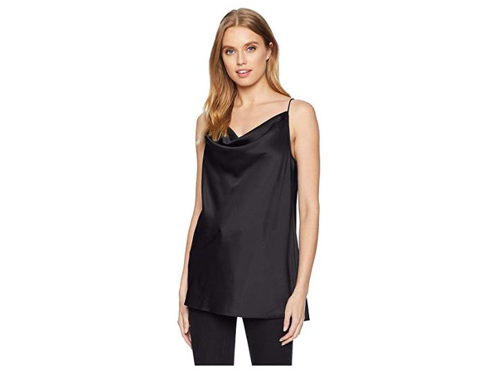 Halston Heritage Sleeveless Cowl Neck Cami (black) Women's Sleeveless