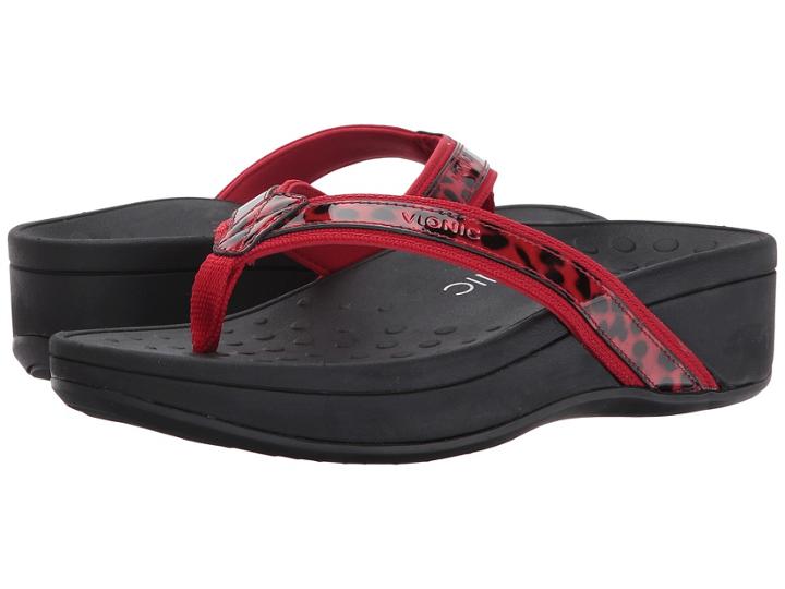 Vionic High Tide (red Leopard) Women's Sandals