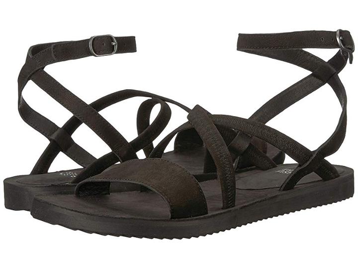 Eileen Fisher June (black Tumbled Nubuck) Women's Sandals
