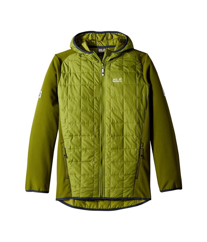 Jack Wolfskin Kids Grassland Hybrid Jacket (infant/toddler/little Kids/big Kids) (fern) Boy's Coat