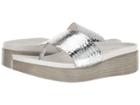 Donald J Pliner Fifi 19 (silver Mirror Metallic Snake) Women's Wedge Shoes