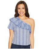 Splendid Chambray One Shoulder Top (chambray) Women's Clothing