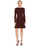 The Kooples Flowing Dress With Jewelled Collar (burgundy) Women's Dress