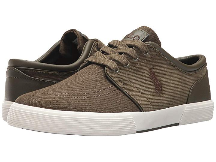 Polo Ralph Lauren Faxon Low (green Canvas/corduroy) Men's Shoes