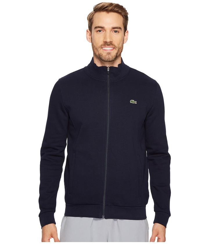 Lacoste Sport Full Zip Fleece Sweatshirt (navy Blue) Men's Sweatshirt