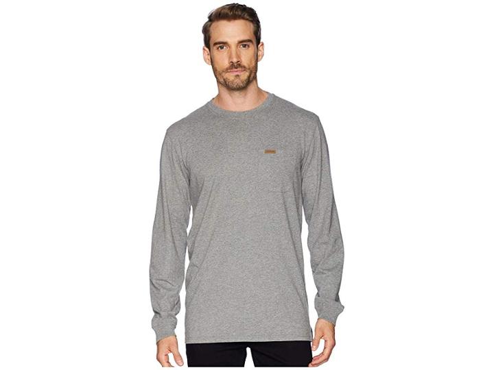 Pendleton Long Sleeve Deschutes Pocket Tee (grey Heather) Men's T Shirt