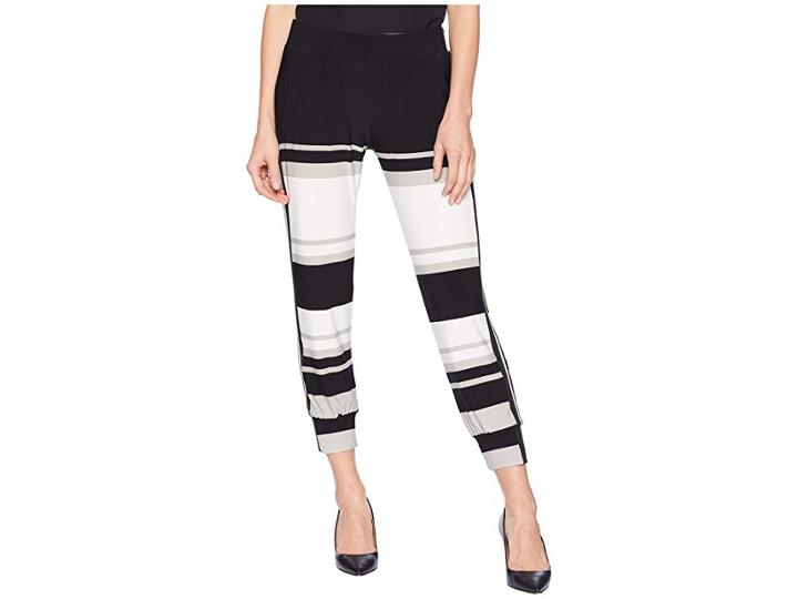 Kamalikulture By Norma Kamali Side Stripe Jog Pants (irregular Stripe) Women's Casual Pants