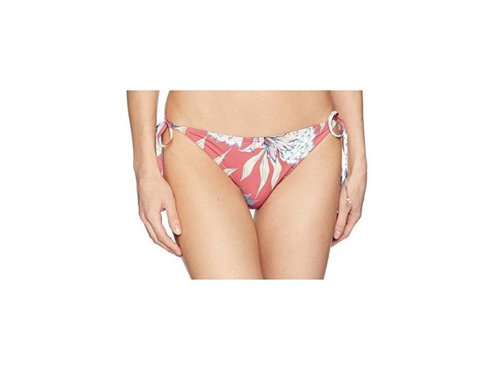 Roxy Little Bandits Tie Side Surfer Bottoms (holly Berry/swim House Of The Sun) Women's Swimwear