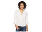 Lucky Brand Pintuck Peasant Top (lucky White) Women's Long Sleeve Pullover