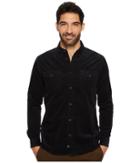Quiksilver Waterman Bells Point Long Sleeve Corduroy Shirt (black) Men's Long Sleeve Button Up