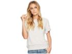 Michael Stars Elevated French Terry Flutter Sleeve Tee (perla) Women's T Shirt