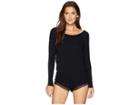 Only Hearts Feather Weight Rib With Lace Raglan Romper (black) Women's Jumpsuit & Rompers One Piece