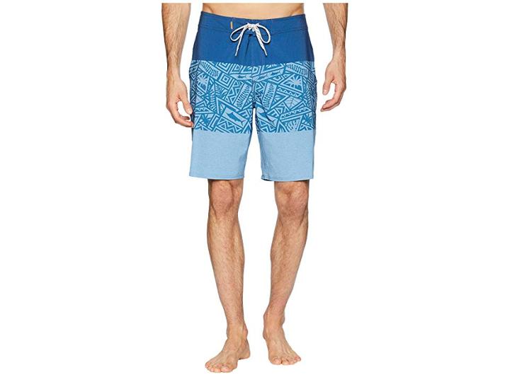 Quiksilver Waterman Liberty Triblock Boardshorts 20 (monaco Blue) Men's Swimwear
