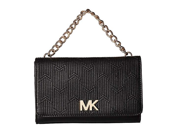Michael Michael Kors Deco M Quilt Belt Bag (black/light Polished Gold) Women's Belts