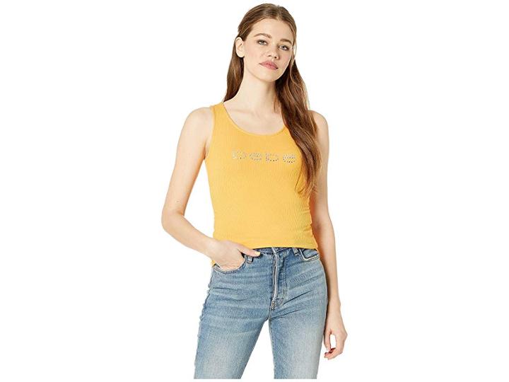 Bebe Basic Rib Tank (gold Nugget) Women's Clothing