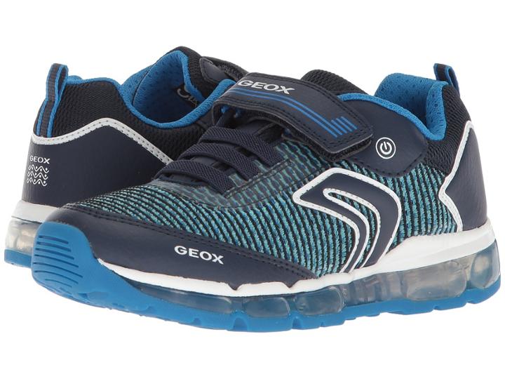 Geox Kids Android 15 (little Kid/big Kid) (navy/light Blue) Boy's Shoes