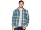 True Grit Summit Shirt Jacket With Ultra Soft Faux Sherpa Lining (blue) Men's Coat