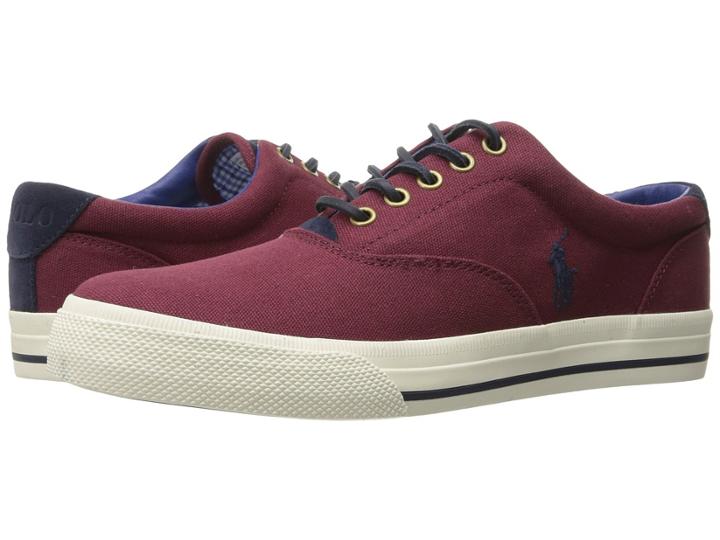Polo Ralph Lauren Vaughn (port Canvas/tattersall) Men's Shoes