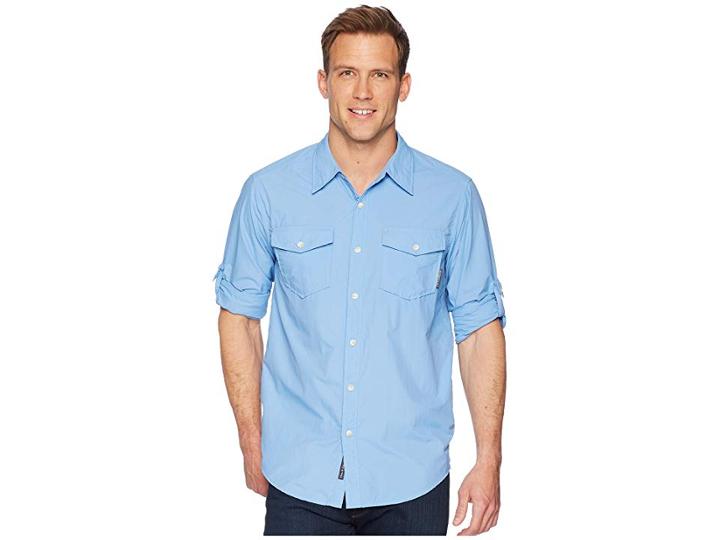 Exofficio Bugsaway(r) Chios Long Sleeve Shirt (silverlake) Men's Long Sleeve Button Up