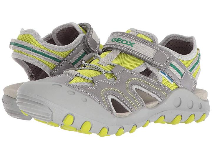 Geox Kids Kyle 12 (big Kid) (grey/lime) Boy's Shoes