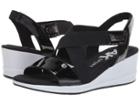 Anne Klein Sport Nessy Wedge Sandal (black Patent) Women's Shoes