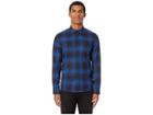 Vince Shadow Plaid Long Sleeve (blue) Men's Clothing