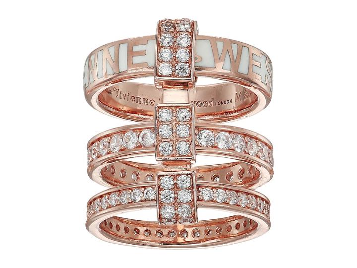 Vivienne Westwood Jules Ring (white Enamel/white Cubic Zirconia) Ring