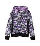 The North Face Kids Surgent Full Zip Hoodie (little Kids/big Kids) (bellflower Purple Triangle Print (prior Season)) Girl's Sweatshirt