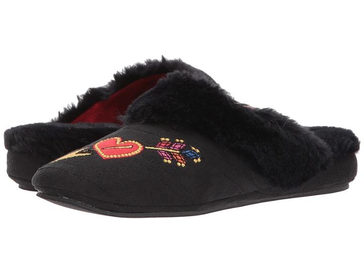 Patricia Green Heart Arrow (black) Women's Slippers