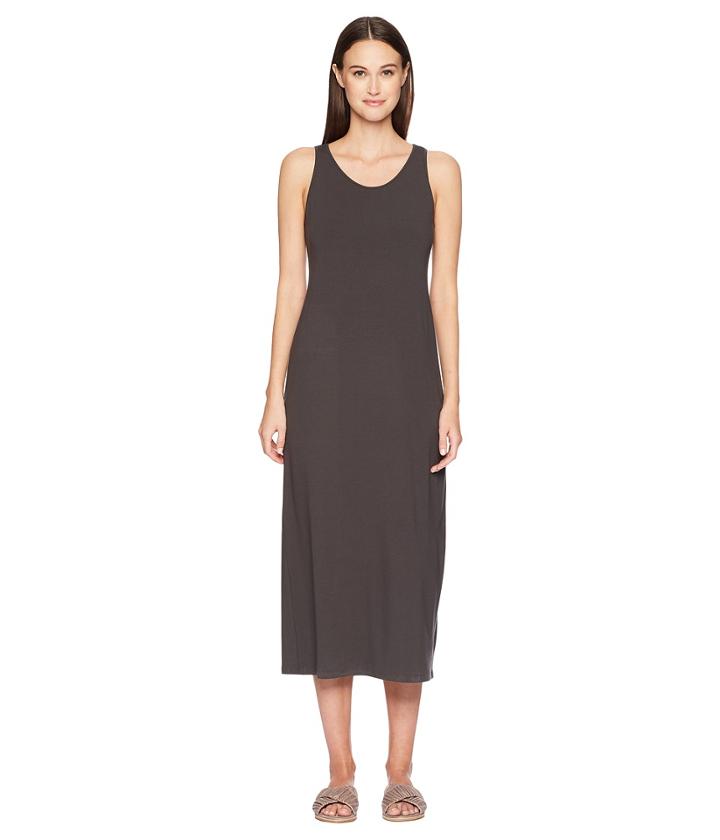 Eileen Fisher Sleeveless Jersey Maxi Dress (graphite) Women's Dress