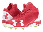 Under Armour Ua Deception Mid Dt (red/white) Men's Cleated Shoes
