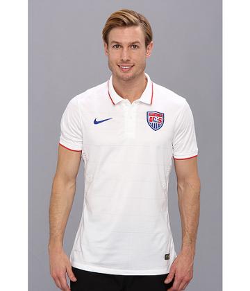 Nike Usa S/s Home Match Jersey (football White/game Royal) Men's Short Sleeve Pullover