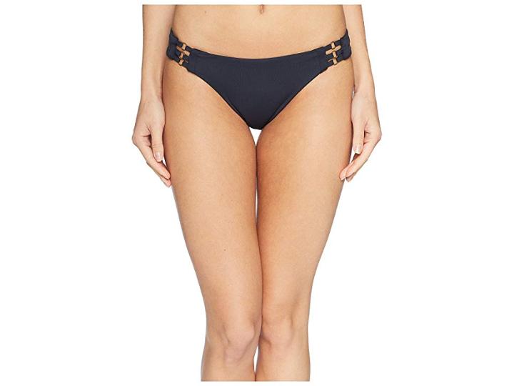 Roxy Solid Softly Love Full Bottoms (true Black) Women's Swimwear