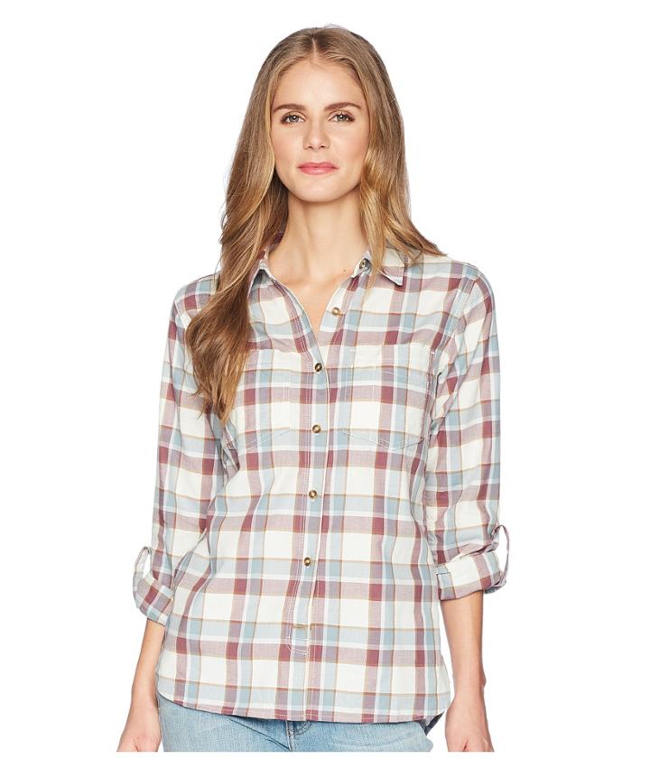 Carhartt Fairview Plaid Shirt (carhartt Burgundy) Women's Long Sleeve Button Up