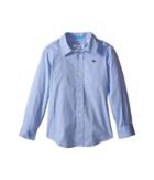 Lacoste Kids Long Sleeve Oxford Woven Shirt (little Kids/big Kids) (rill Light Blue) Boy's Clothing