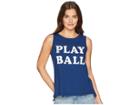 The Original Retro Brand Play Ball Slub Sleeveless Tank Top (cobalt) Women's Sleeveless