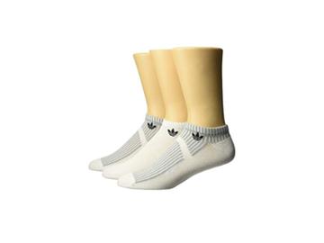 Adidas Originals Originals Prime Mesh Iii No Show Socks 3-pack (white/white/light Onix Marl/black) Men's No Show Socks Shoes