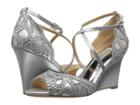 Badgley Mischka Winter (silver Metallic Suede) Women's Wedge Shoes